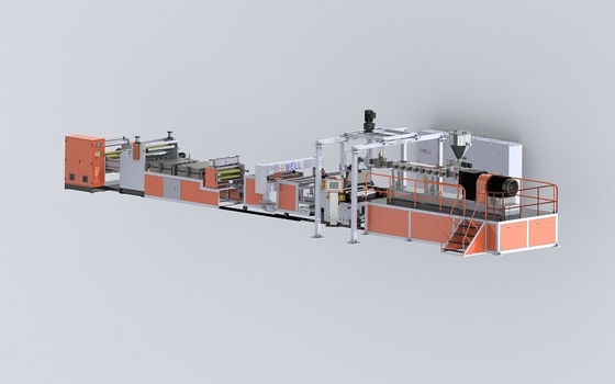 kupować 450-1500 kg/h PET termoforming Sheet Production Line PET, konstrukcja z dwoma śrubokrętami bez procesu krystalizacji i suszenia online manufacture