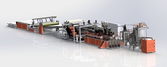 kupować Wysokowydajna płyta PMMA odporna na zarysowania 1-10mm, linia do wytłaczania, 450 - 800KG/H z jednostką do powlekania UV anty-zarysowaniami online online manufacture
